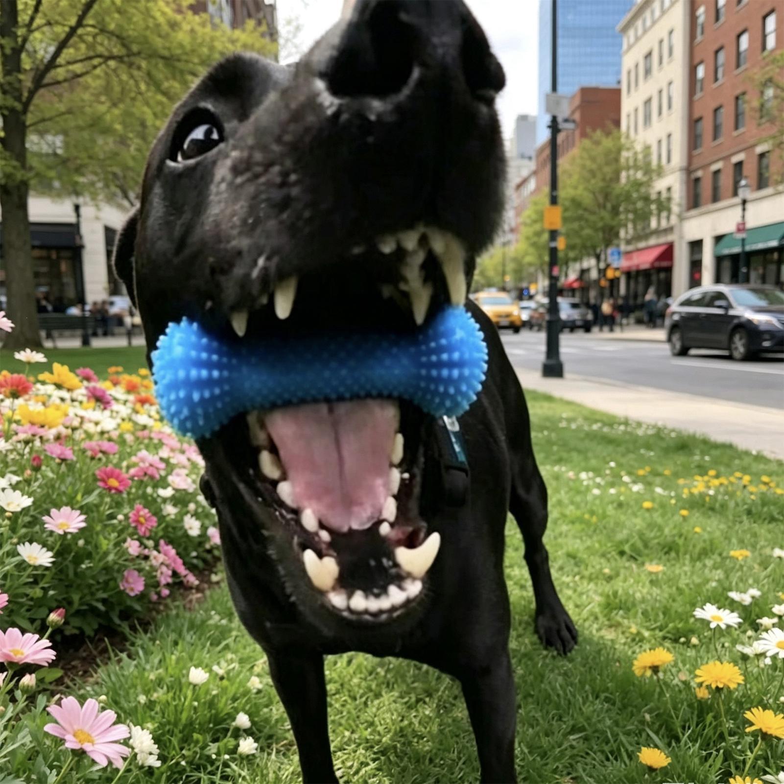 Rubber Treat Dispensing Dog Toy - Köpekler İçin Diş Fırçalama Oyuncakları, Çiğneme